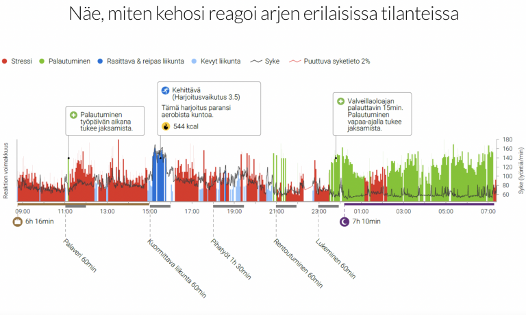 Firstbeat-analyysi-tietokonenäkymä