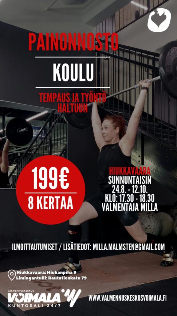 Painonnoston pienryhmä alkaa Hiukkavaarassa